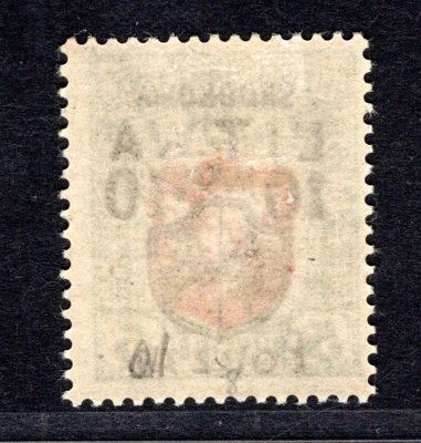 Litva - Šrodkova, Mi. 13,  10 M/5 A, koncovka serie, vzácná známka, katalog pro ** 3000,- Euro