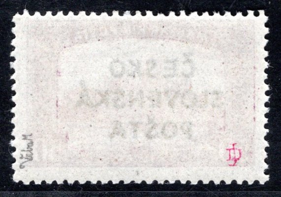 RV 159, Šrobárův přetisk, Parlament, fialová 50 f, zk. Vr, hledané