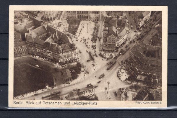 Zeppelin ; 18. 8. 1913, oficiální Delag pohlednice vyfrankovaná známkou Germania 5 Pfg, zeppelinová pošta LZ 13 - HANSA,let Potzdam - Frankfurt, dobrá kvalita