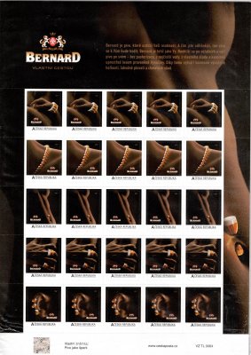 TL 64  ( VZ TL 0064 ) Bernard - kompletní arch vlastní známky 