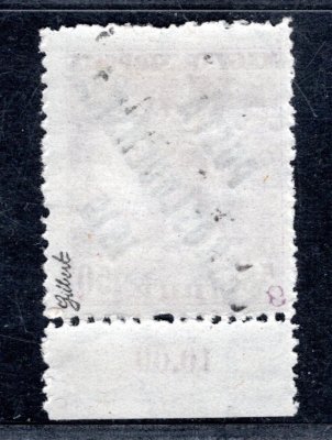 123, typ IV, krajová s počítadlem, Zita, fialová 50 f, nečisté zoubkování, zk. Gi