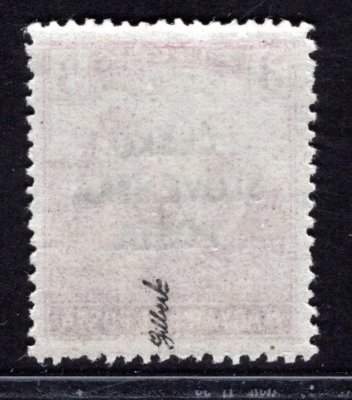 RV 138, Šrobárův přetisk, ženci, fialová 3 f, zk. Gilbert