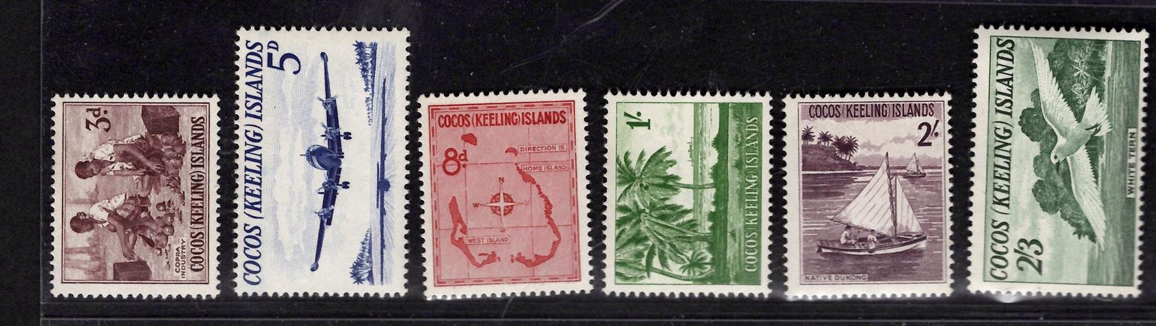 Cocos Islands - SG 1 - 6, výplatní, kompletní řada