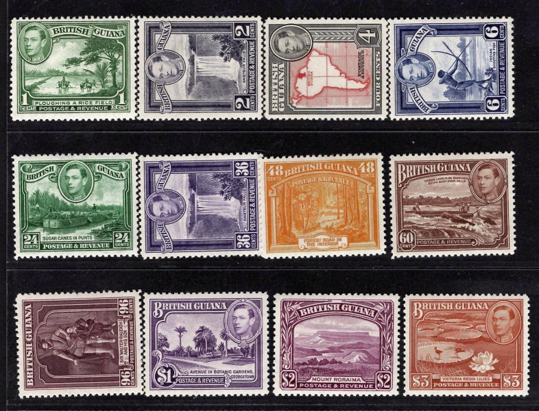 British Guiana - SG 308 - 19, Jiří VI, kompletní řada