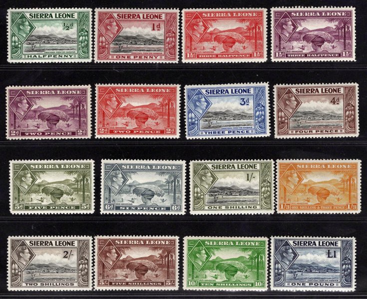 Sierra Leone - SG 188 - 200, Jiří VI, kompletní řada