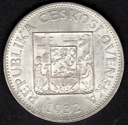 10 Koruna ČSR 1932, KM#15 Ag.700 10g, 30/1,5mm 