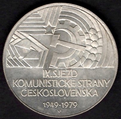 50 Korun IX. Sjezd KSČ 1979	KM#71 Ag.700 13g, 31mm