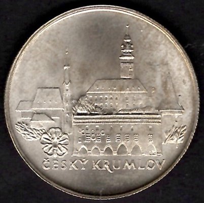 50 Korun Český Krumlov 1986	, KM#126 Ag.500 7g, 27mm