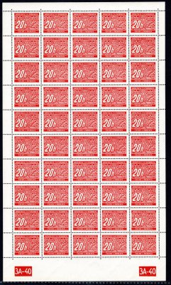 DL 3,  PA (50), červená 20 h,  DČ 3A-40, x-x, hledané, katalog cenu pro tuto variantu neuvádí