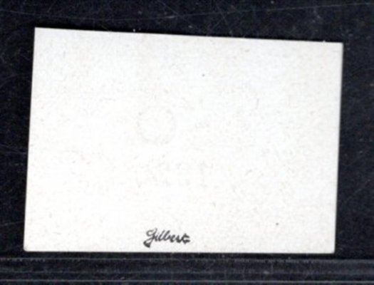 SO 1920, přetisk A, otisk přetisku na lístku papíru v barvě černé  papír křídový, zk. Gilbert