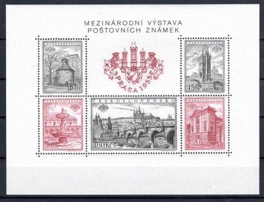 A 853 - 857  B; Praga 1955; zoubkovaný F/A