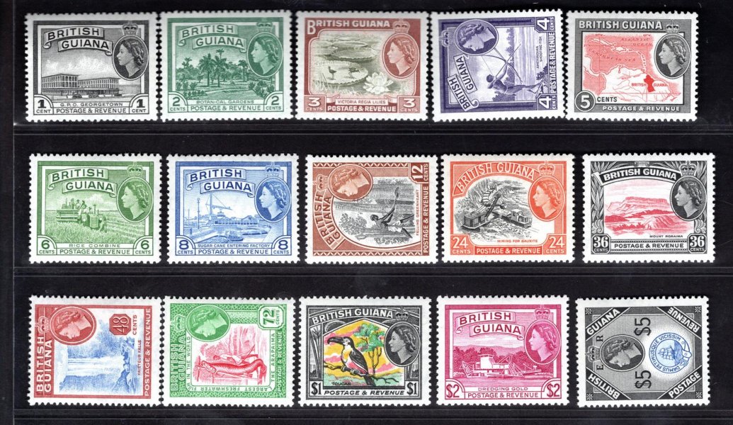 British Guiana - SG 331 - 45, vyplatní, Alžběta