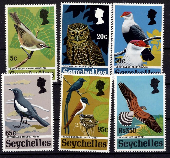 Seychelles - Mi. 301 - 6, výplatní řada, fauna, Alžběta