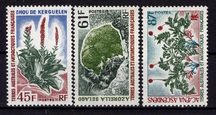 Antartic Francaises - Mi. 81, 83-4, výplatní řada, flora