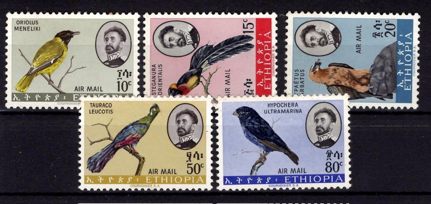 Ethiopie - Mi. 459 - 63, výplatní, fauna, ptáci