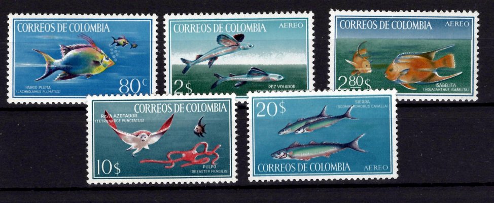 Colombia - Mi. 078 - 82, výplatní řada, fauna