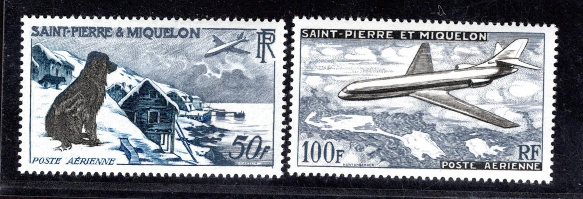 Saint Pierre et Moqvelon - Mi. 386 - 7, výplatní, letecké