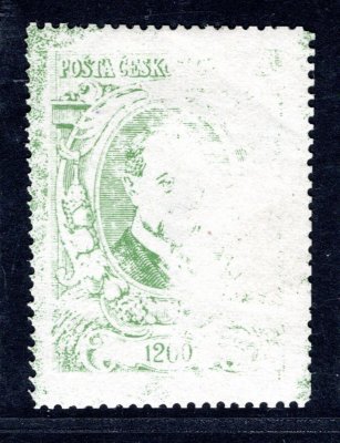 1200 h ZT, TGM, ŘZ 13 3/4, hráškově zelená barva, částečný tisk, zk. Vr