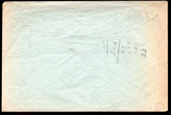 ČSR 1945, úřední dopis zaslaný v místě, v místě doručení zatížený slovenskými doplatními známkami 10h, 20h a 1.30Ks,