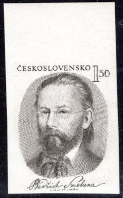 594 N, 1,50 Kč Bedřich Smetana - nezoubkovaný krajový kus
