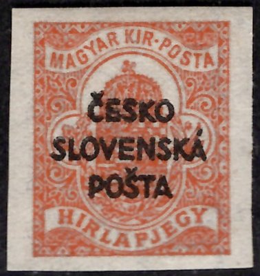 RV 157, Šrobárův přetisk, oranžová 2 f, zkoušeno Vrba