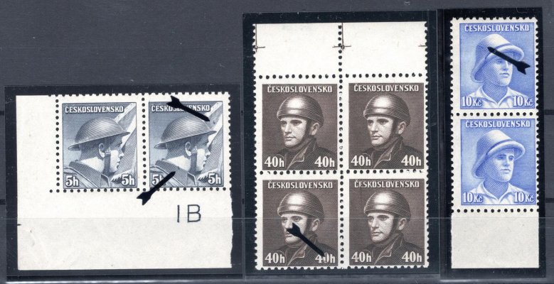 387, 392 402; Londýnské vydání, DV 192/2 "skvrna u přilby", DV 15/1 "přeškrtnutá 0" a DV 183/1 "péro v klobouku"