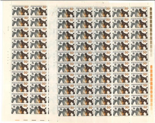 2947; kompletní 50kusové archy deska A + B, PA (19.II.90)