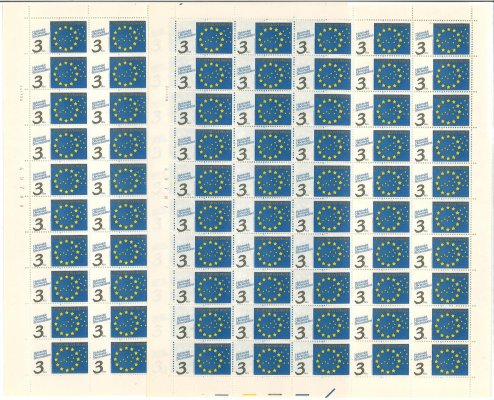 2959 Helsinské občanské shromáždění, kompletní 50kusové archy deska A + B,  PA (24.IX.90)