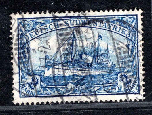 Deutsch-Südwestafrika  Mi. 30 A (26:17), 2 M modrá, katalog 95,- Euro