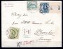 Hradčanský dopis s frankaturou  25h modrá  neúplné meziarší s počítadly, stopy poštovního provozu - velmi zajímavé 