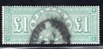 Anglie 1891  SG 212 (Mi.99),1 libra zelená, Viktorie, velmi hezká a hledaná známka