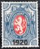 PP 6, velká šavle, SEKULŮV PADĚLEK, přítisk 1920, 1R modrá,