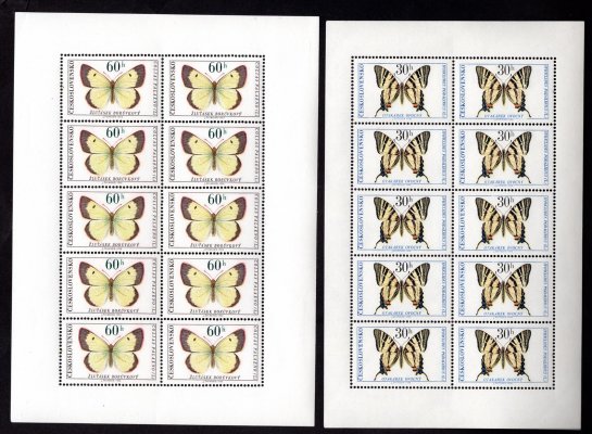 1526 - 1531, PL (10), motýli, kompletní hledanější série 