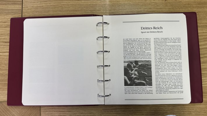 Deutsches Reich , originální ABO album firmy BOREK se známkami DR z let 1933 - 45, převážně svěží, je zde zastoupeno mnoho hledaných setií, Wagner, řemesla, kroje, letecké, aršíky 4 - 11, služební známky, Nürburgring, hnědé a modré stuhy,SS, nafoceno, velmi vysoký katalogový záznam