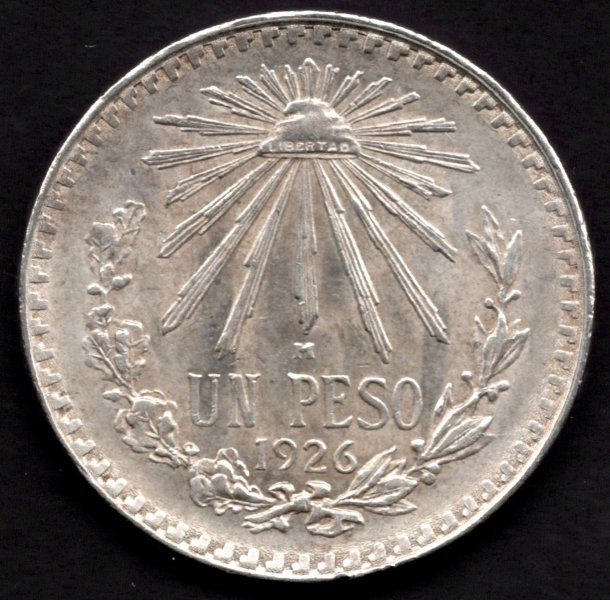 1926 1 Peso M Ag, Ag.720 16,6g 34mm
