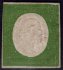 Sardinie - Mi. 7b, král Emanuel II, zelenožlutá, attesty Biondi, Moscadelli, vzácná známka, v dobré kvalitě s originálním lepem