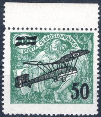 L 4, částečný obtisk známky, krajový kus 