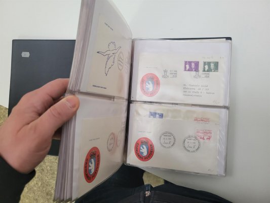 Dánsko / Grónsko - sbírka FDC v albu i dražší + 1 x mincovní dopis, z pozůstalosti, hezké, příznivě vyvoláváno