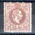 41 I c; 50 Kr hrubý tisk, hnědorůžová barva (bräunlich rosa), hezký exemplář, Michel 1200 EUR
