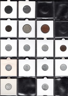 Lot 97 mincí LUCEMBURSKO 1920-1990 centimes, frank, oběžné mince, průřez daného období, rozprodej sbírky