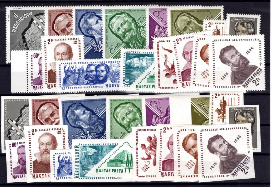 Maďarsko - Mi. 1952 - 2030 ex, A + B, sestava zoubkovaných a nezoubkovaných! známek, hledané