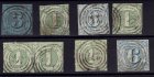 Thurn, Taxis - Mi. 12,20,21,41 + dvoupáska, 51,53, sestava klasických známek s hezkými kruhovými razítky