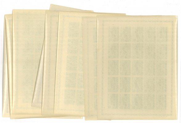 Rumunsko, Mi. 1614-25, PA (25), Lovná zvěř, kompletní nezoubkované tiskové listy o 25 kusech, cena jedné série 90 eur, tedy pouhá katalogová cena za jednotlivé řady 2.250 EUR, velmi hezké