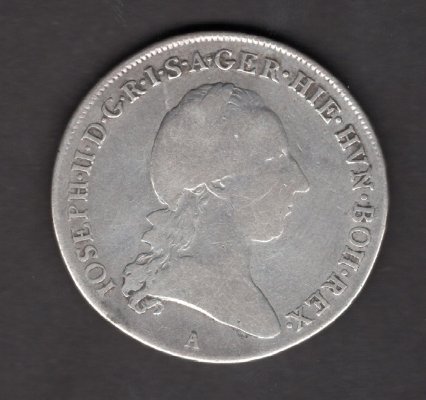 Belgium 1 Kronenthaler JOSEPH II. 1789 A type 2 KM#34, Ag.813 14,38 g, 35mm , author J.Roëttiers, Mint Vienna
