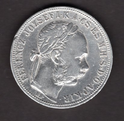 Hungary 1 Forint  1889 K.B. FRANZ JOSEPH I. Kremnica  KM#469,ÉH#1466 Ag.900, 12,32g 29/2,mm Franz Joseph I. Kremnica  
