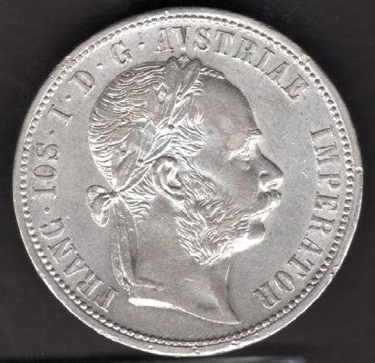 Austria 1 Gulden 1873  FRANZ JOSEPH I. KM#2222 Ag.900, 12,34g 29/2mm    mint Vienna    

