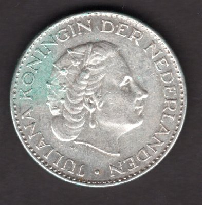 Netherlands 1 Gulden 1963 Wilhelmina Utrecht KM#184 Ag.720 6,5g 25/1,78mm mint Utrecht mintmaster J.E.A. Van Hengel
