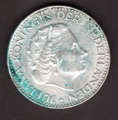 Netherlands 1 Gulden 1967 Wilhelmina Utrecht KM#184 Ag.720 6,5g 25/1,78mm mint Utrecht mintmaster J.E.A. Van Hengel
