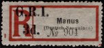 New Guinea ( Deutches) SG.39, německá R-nálepka MANUS , kat. 325 GBP