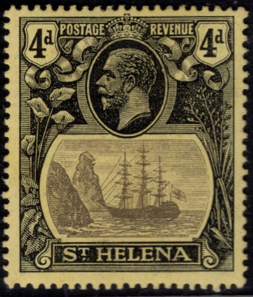 Saint Helena SG.92c, Fregata před Jamestownem 4 P, kat. 250 GBP